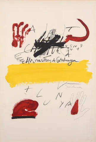 Antoni Tàpies, Als mestres de Catalunya, Plate 2, 1974