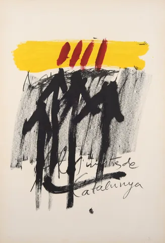 Antoni Tàpies, Als mestres de Catalunya, Plate 8, 1974