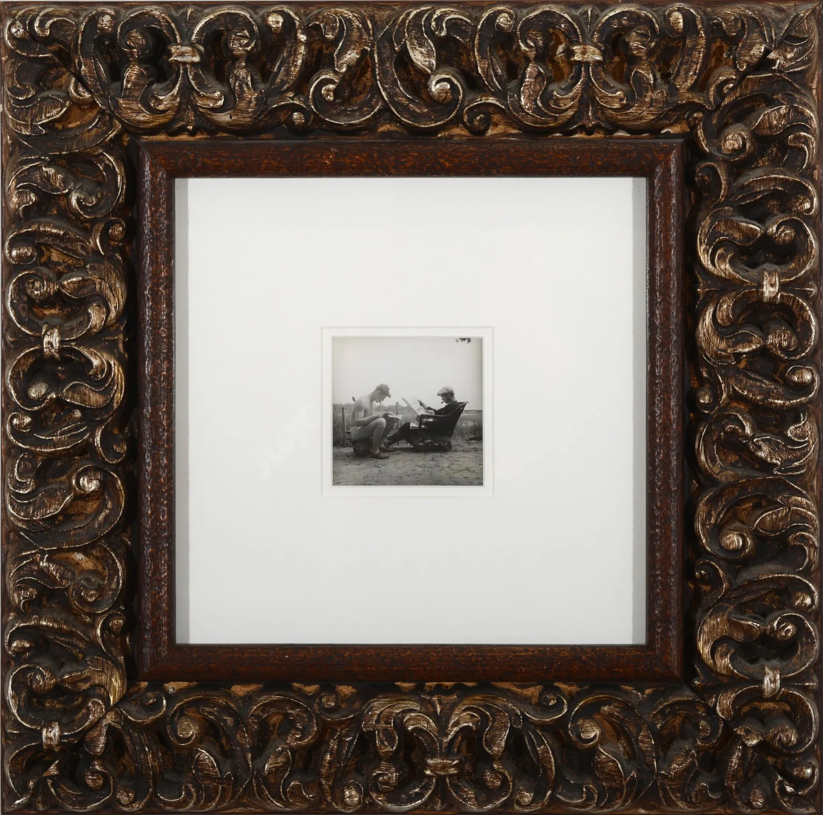 Weegee, Untitled. Vintage silver print Image: 4 x 4 inches Frame: 19.5 x 19.5 inches Weegee stamp on back