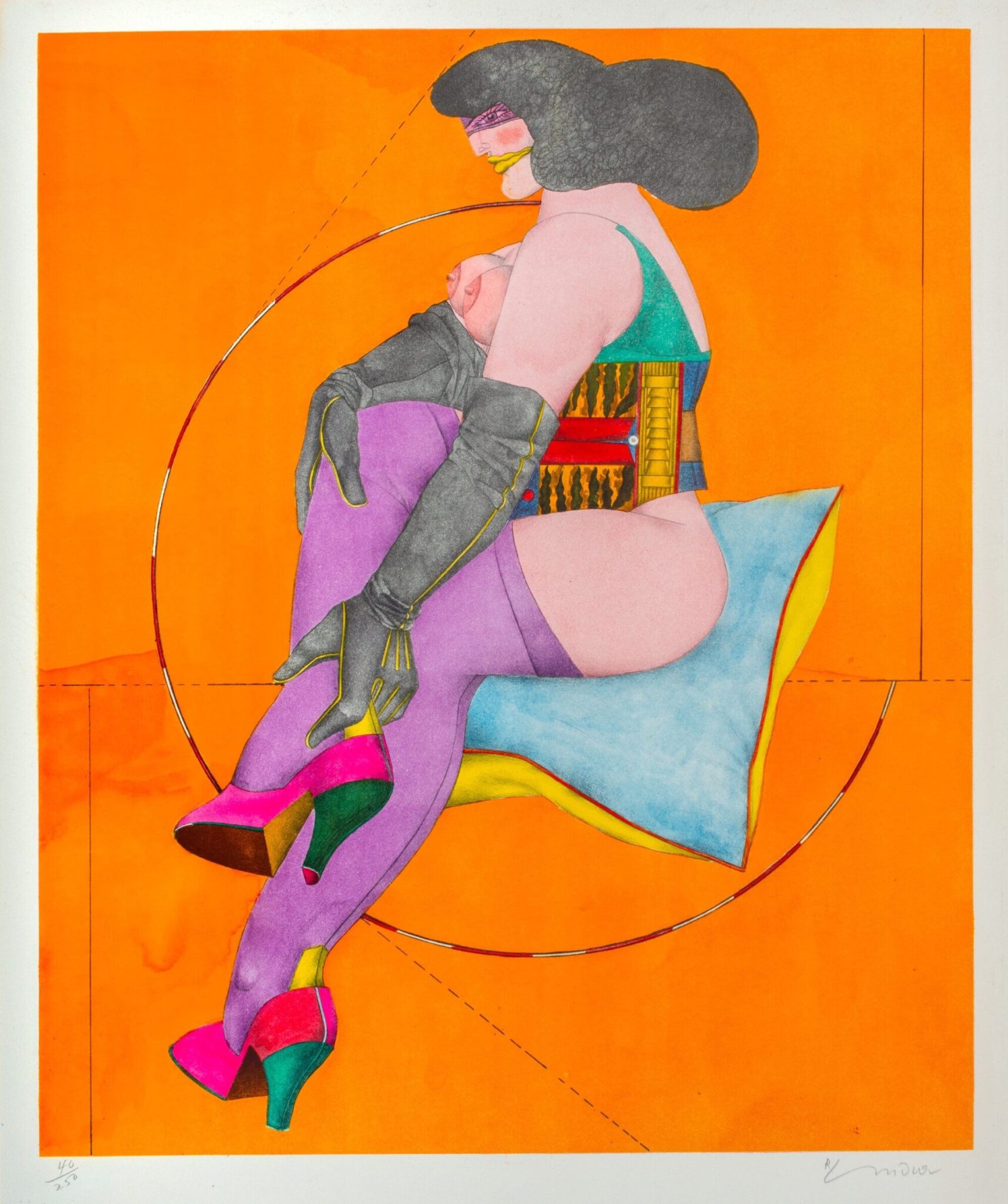 Richard Lindner, Pillow and Almost a Circle, 1969